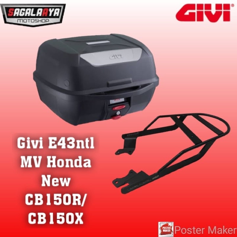 Top box Givi E43ntl Bracket top Box Original Givi MV New CB150R CB150X bukan kucay statis gpsport