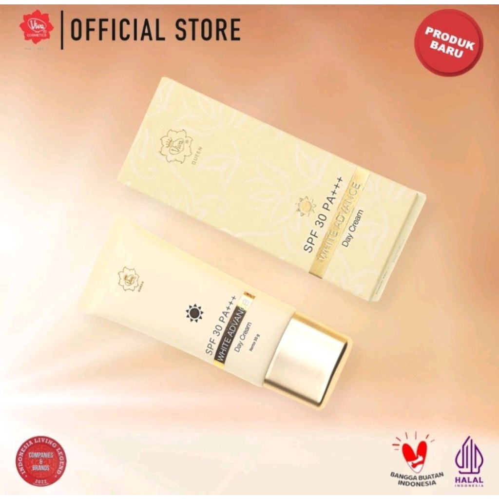 VIVA QUEEN DAY CREAM WHITE ADVANCE KRIM WAJAH PAGI SPF30 KRIM 30 GRAM