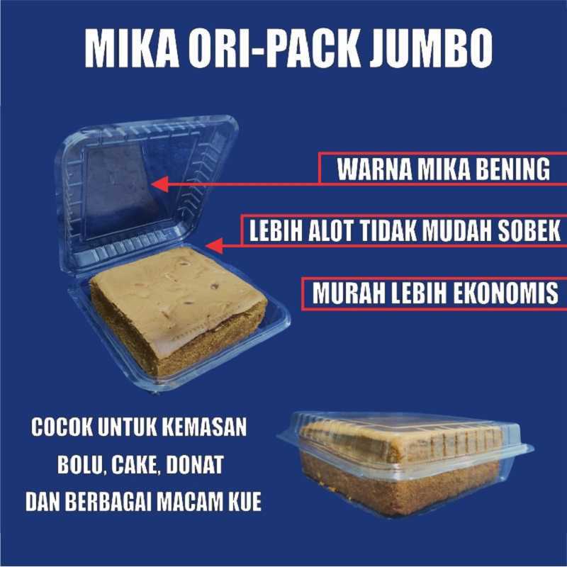 Mika kue Jumbo Bolu Besar Kotak Makan Plastik Bening Semua Jaskir SBY