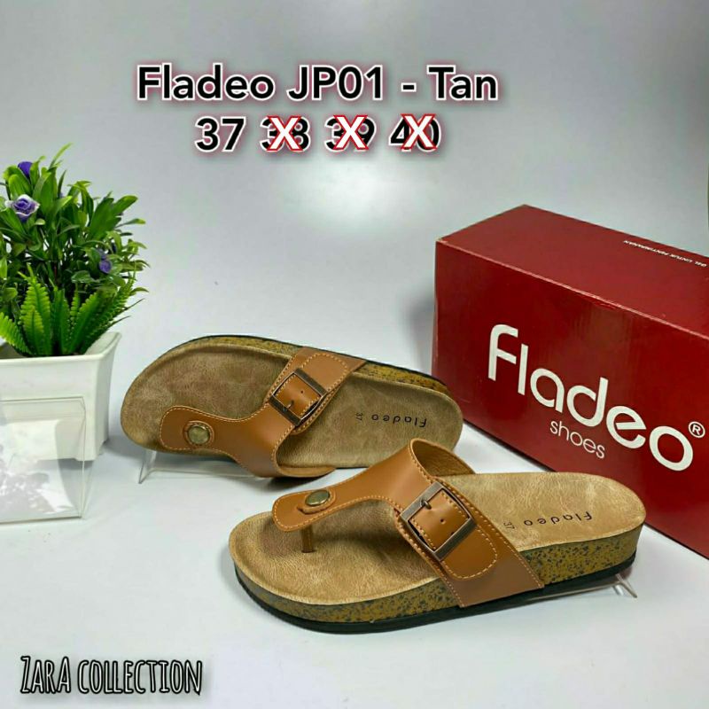 Sandal kulit import Fladeo JP01 cowok cewek trendy Sandal santai original import Fladeo high quality