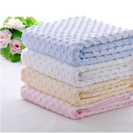 Selimut Bayi Aman / Nyaman /Murah / Awet / Fleece Dot Warna Polos / Bubble Dot Polos Caterlove 381300