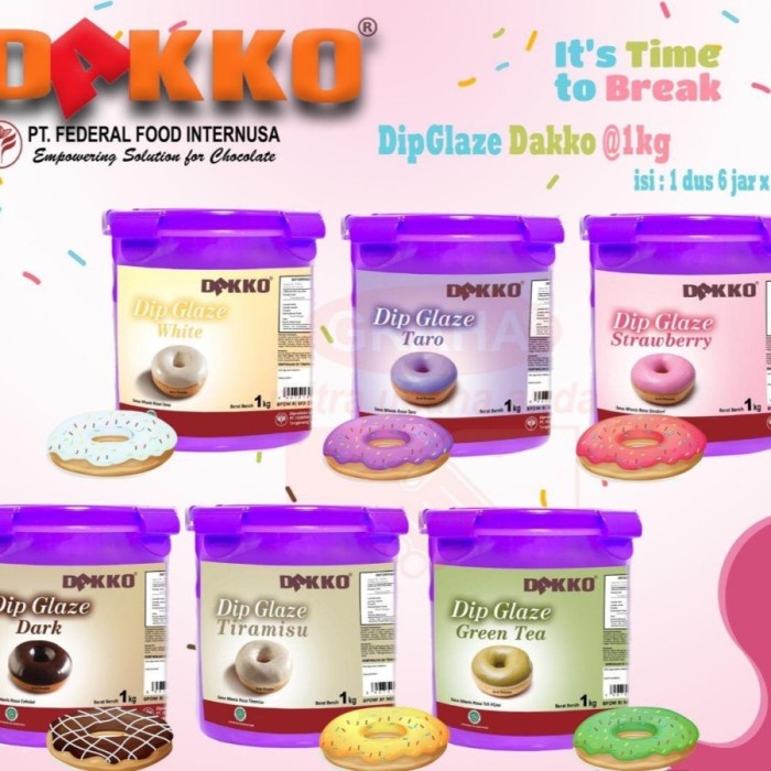 

[Ready Stock]bisa COD Elmer / Dakko Dip glaze saus cair topping CELUPAN DONAT kemasan 1kg - Dakko 1 KG, STRAWBERRY