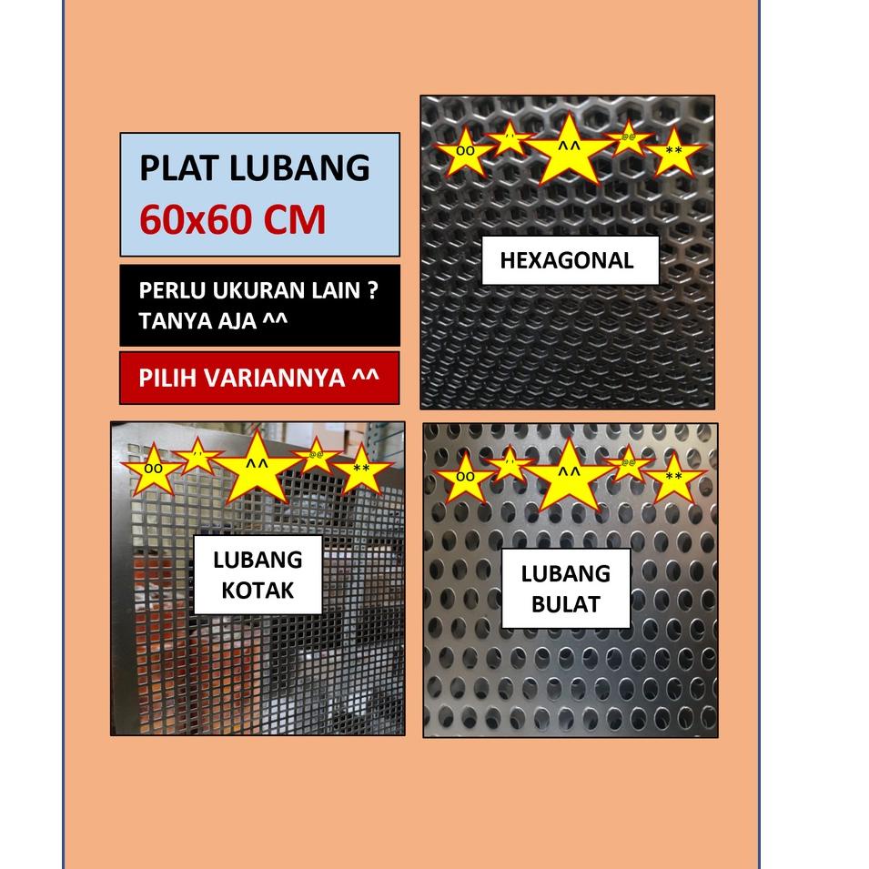 ▼ Plat 60x60 - Plat Besi Ram Speaker -  Ram Grill Plat Lubang ☊