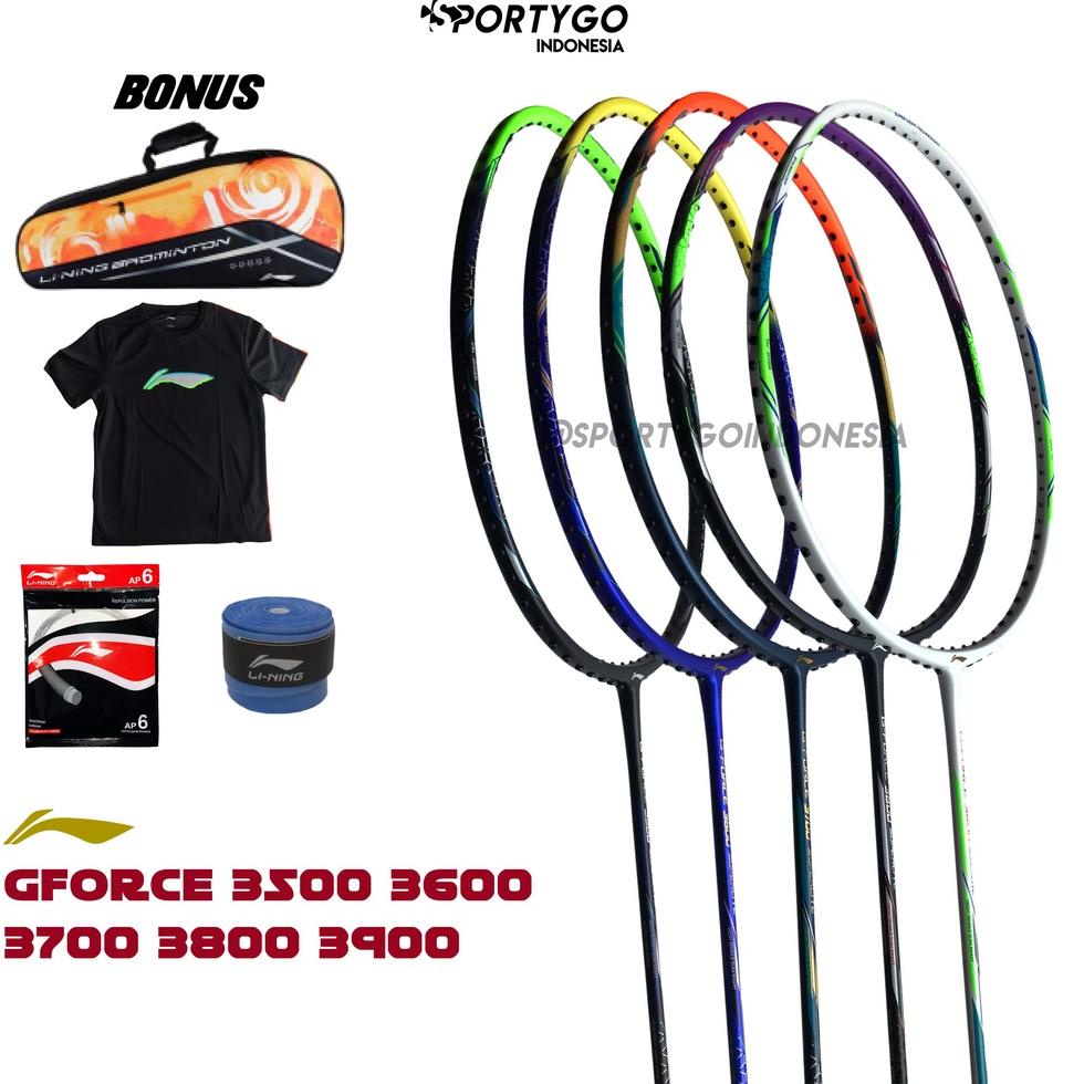 READY FREE PANGAN Raket Lining G-Force Superlite 3 / 3600 / 3700 / 3800 / 3900 / LI NING GFORCE