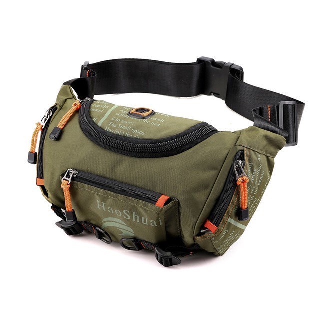 tas selempang pria  Tas Selempang Pria Waistbag Pria Waterproof Muat Banyak - Light Green(H6A3) Grat