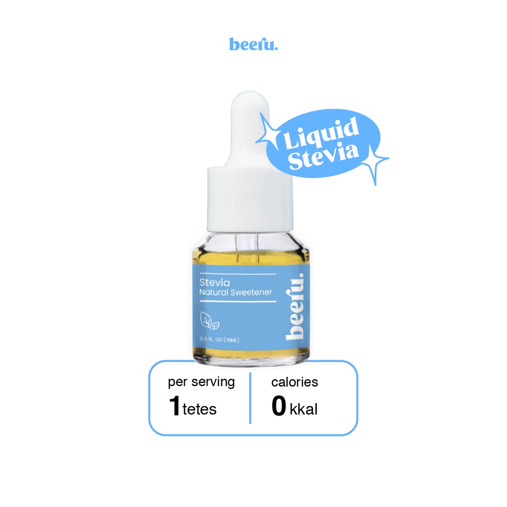 

Beeru Stevia Natural Sweetener 15ml - Pemanis Alami 0 Kalori