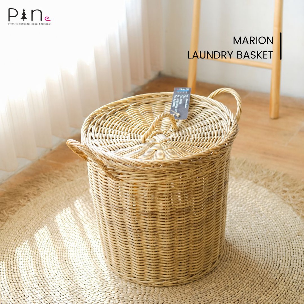 Laundry Bag Keranjang Cucian Baju Kotor / Keranjang Rotan Sinstetis Premium / Keranjang Rotan Serbag