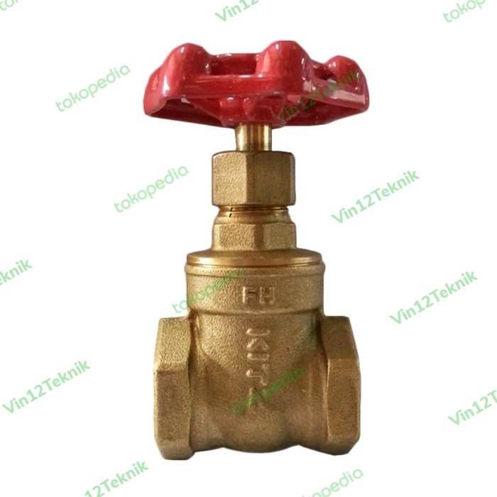 Terlaris Gate Valve Kitz 1 1/2 Inch Kuningan Asli