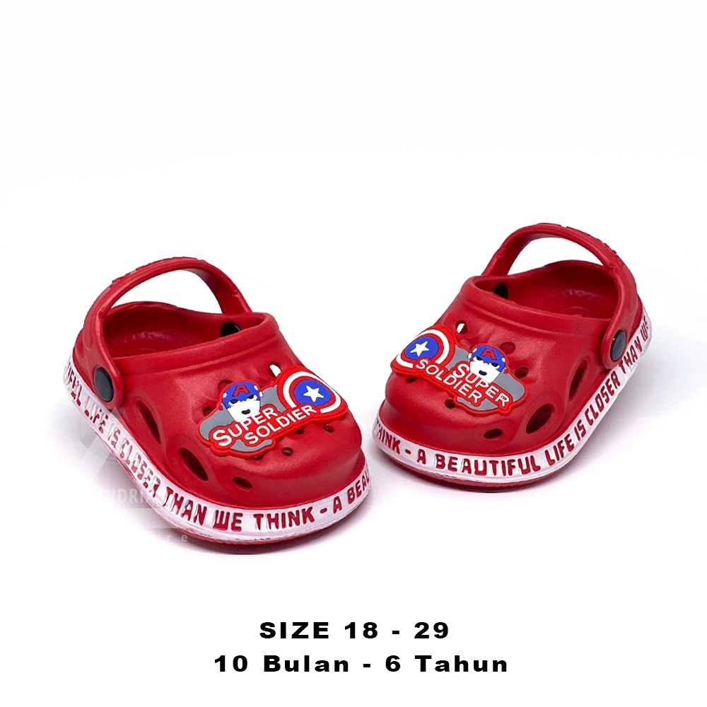 NEW Sandal anak laki-laki baby boys model baim karakter captain soldier 8 bulan - 6 tahun - Andrian Collin