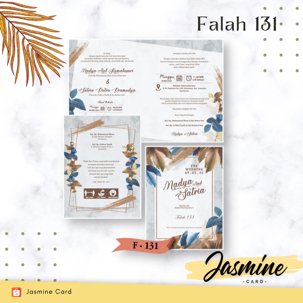 BLANGKO UNDANGAN PERNIKAHAN TERMURAH FALAH 131