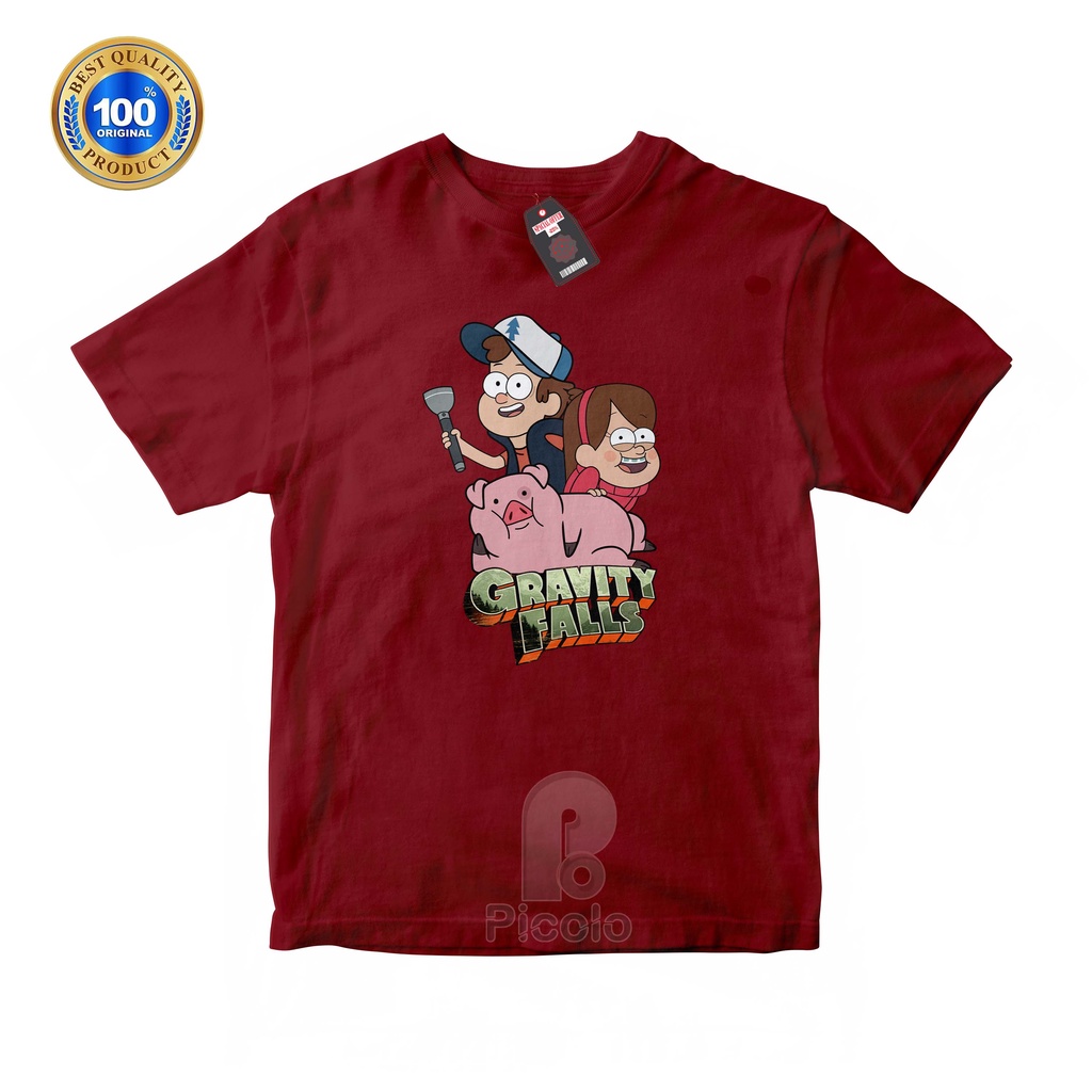 (FREE NAMA) BAJU KAOS ATASAN ANAK MOTIF KARTUN GRAVITY FALLS UNISEX Bahan COTTUN