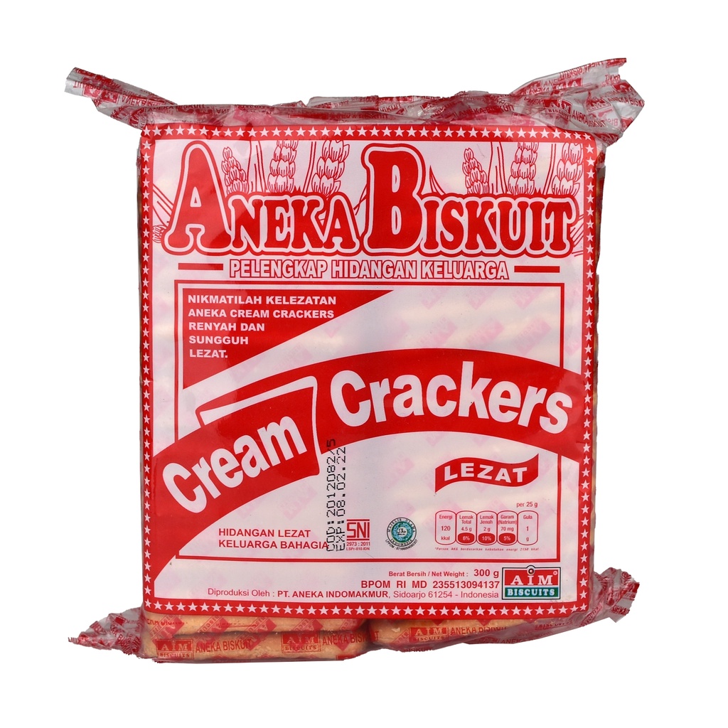 

BISKUIT DIABETES KRIM KRAKER AIM NO SUGAR LOW FAT 300 GR BISCUIT CRACKERS