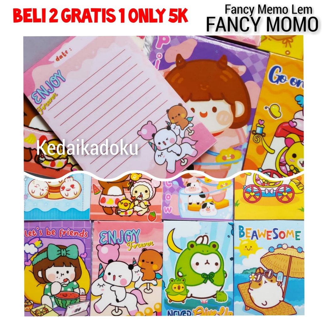 

Memo Fancy Lem Kecil Momo and Friends Sticky Notes Mini