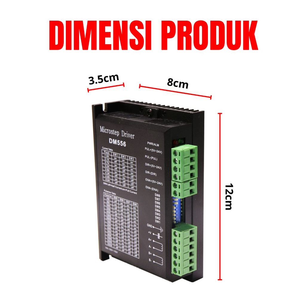 [HAEBOT] Motor Driver Stepper DM542 DM556 Hanpose Nema 23 34 57 CNC 24-50V  2 Phase Hybrid Bipolar DC Router Laser Plasma Microstepping Dinamo