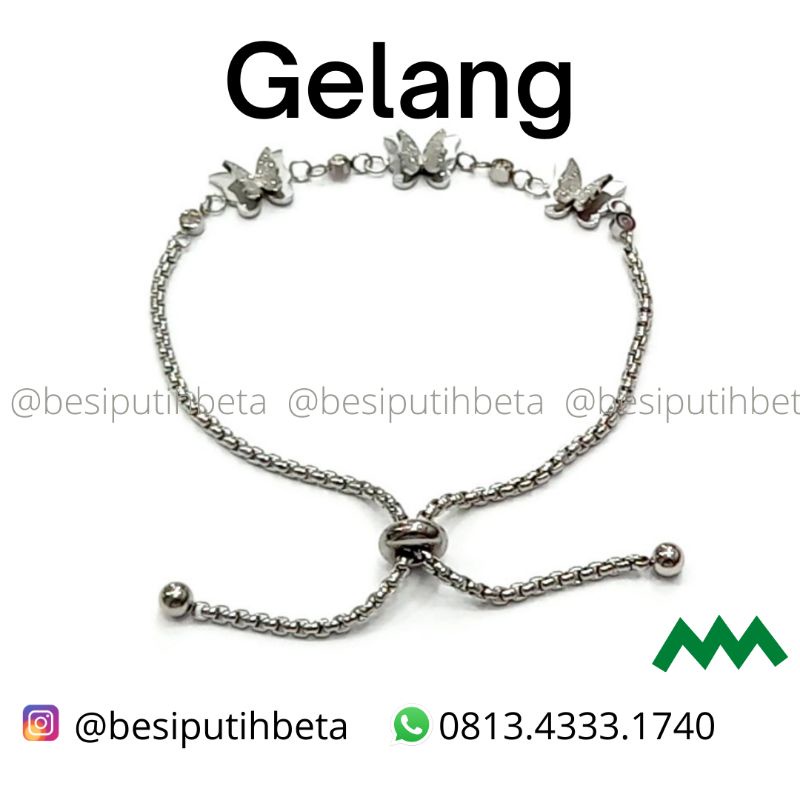 Gelang Serut Besi putih Asli / besi putih ambon