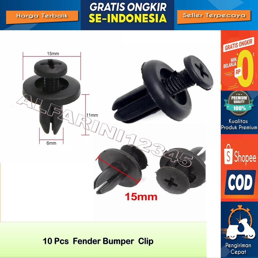 Klip Clip Kancing Bumper Bemper Mobil  Kap Mobil Universitas - Klip bumper mobil Clip bumper