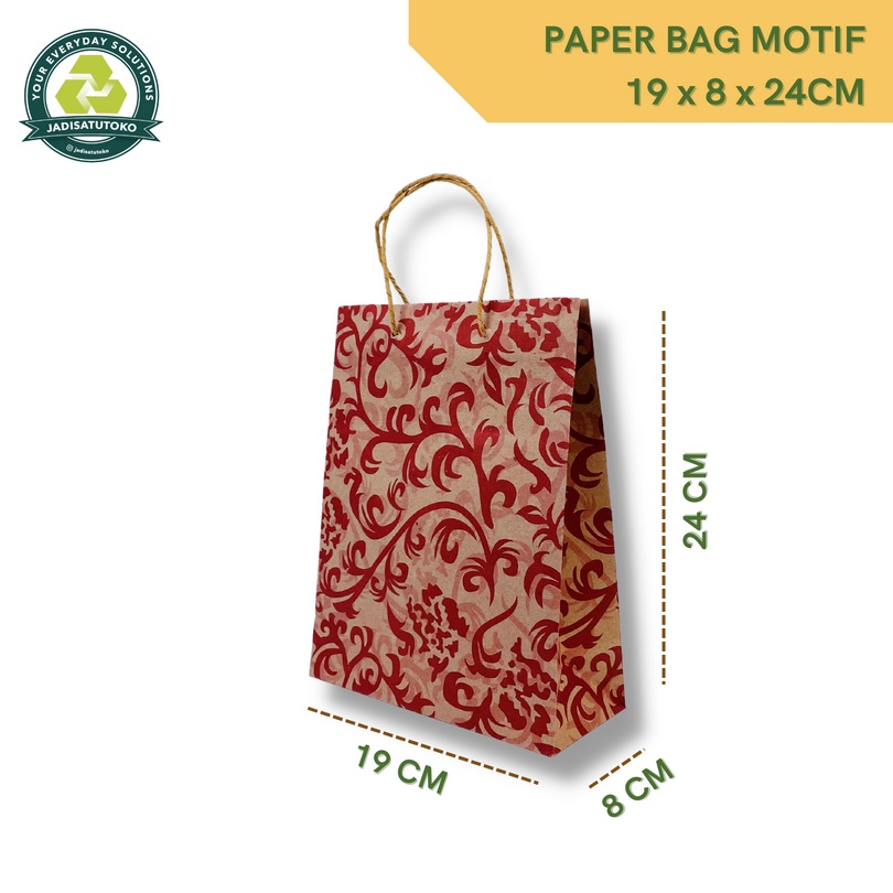

Paper bag / Paper Bag Motif / PaperBag Batik ukuran 19 x 8 x 24cm