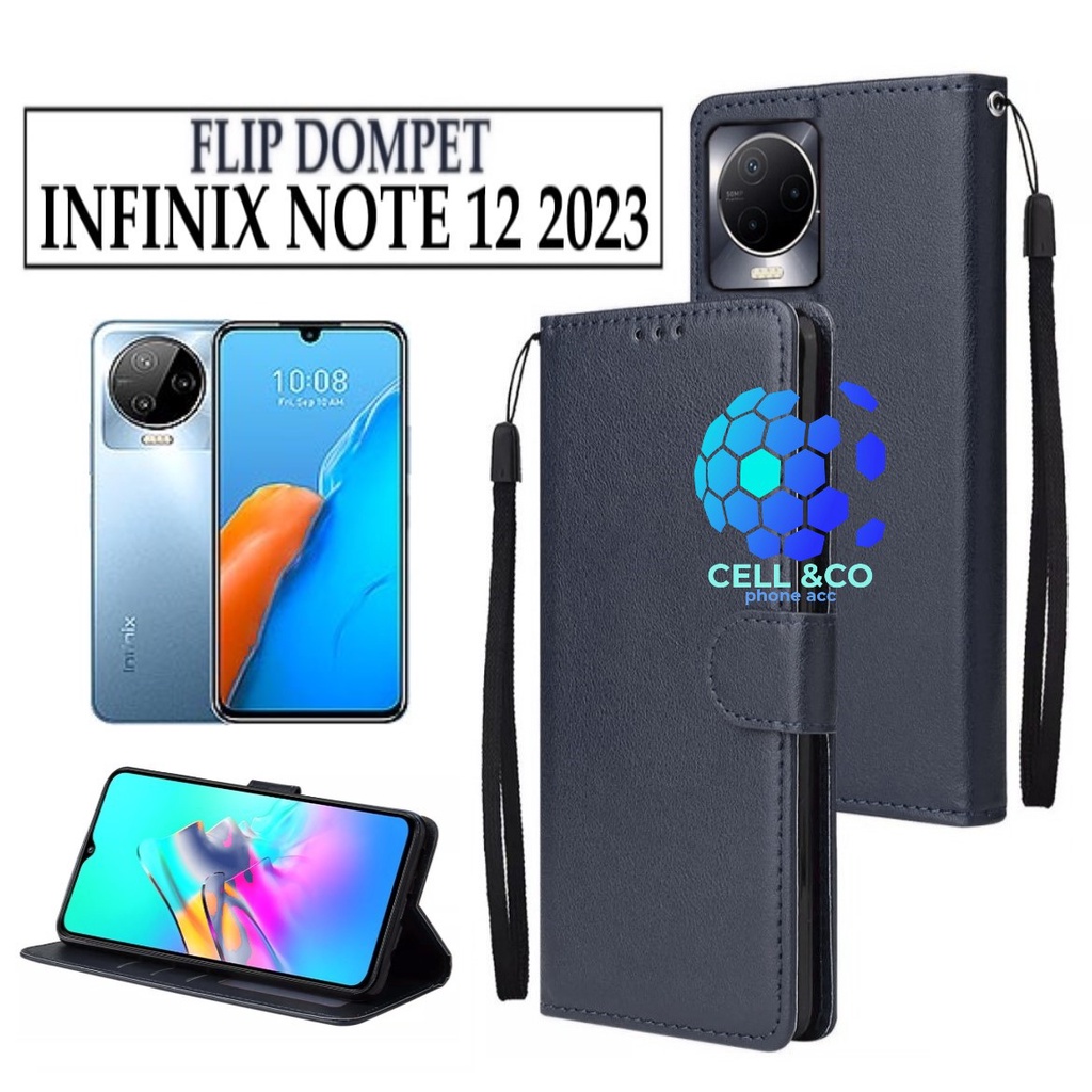 FLIP COVER INFINIX NOTE 12 2023 LEATHER WALLET PREMIUM FLIP CASE BUKA TUTUP KESING HP CASING FLIP CASE WALLET INFINIX NOTE 12 2023