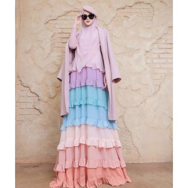 TERLARIS Daily Rainbow Joza Origina By Joza Arina ( Set Khimar) Murah