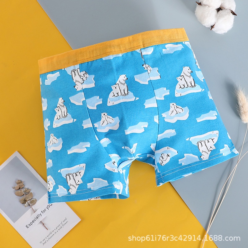 GO!BX1072 Boxer Anak laki-laki Celana dalam CD katun Motif Kartun Lucu