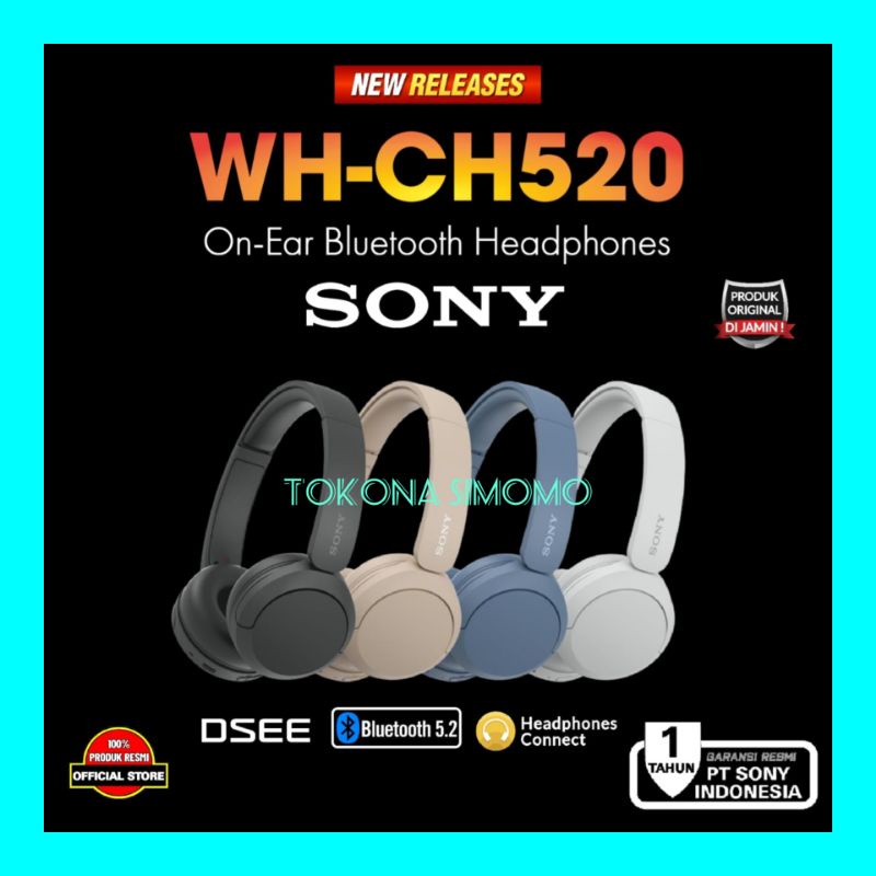 Sony WH CH520 / WHCH520 On Ear Bluetooth Headphone (Successor WHCH510)
