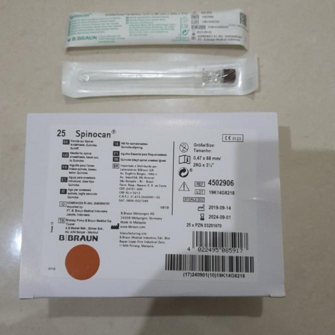 Spinocan B Braun/Jarum Spinal B Braun/Spinal Needle