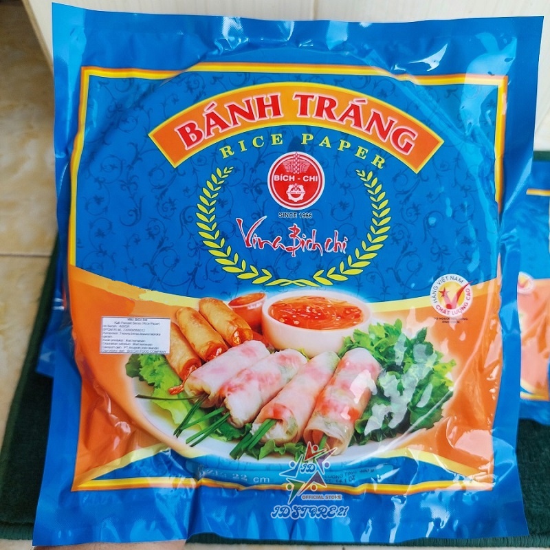 

BANH TRANG RICE PAPER KULIT LUMPIA VIETNAM 22 cm 10 lembar/ Kulit Lumpia