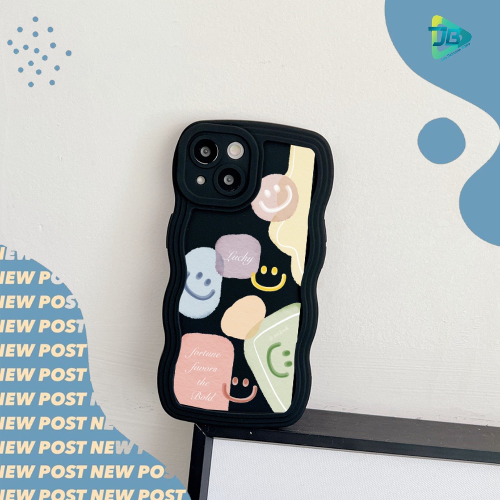 CUSTOM SOFTCASE SILIKON GELOMBANG WAVY CUSTOM SMILE FOR XIAOMI REDMI 4A 4X 5A A1+ 6 6A 8 8A PRO 9 9A 9C 10A 9T 10 5G 2022 10C C40 POCO X3 PRO M3 M5 NOTE 4 4X 5 5A PRIME 7 8 9 10 11 12 PRO JB8277