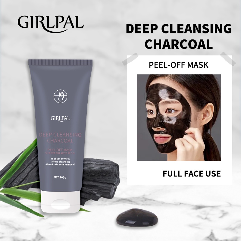 [BPOM] GIRLPAL Charcoal Blackhead Remover Mask 100g Peel Off Masker Wajah ​Hidung