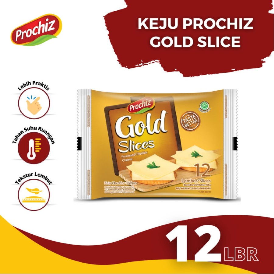 Prochiz Gold Slice 156gr [Isi 12 Lembar/Slices]