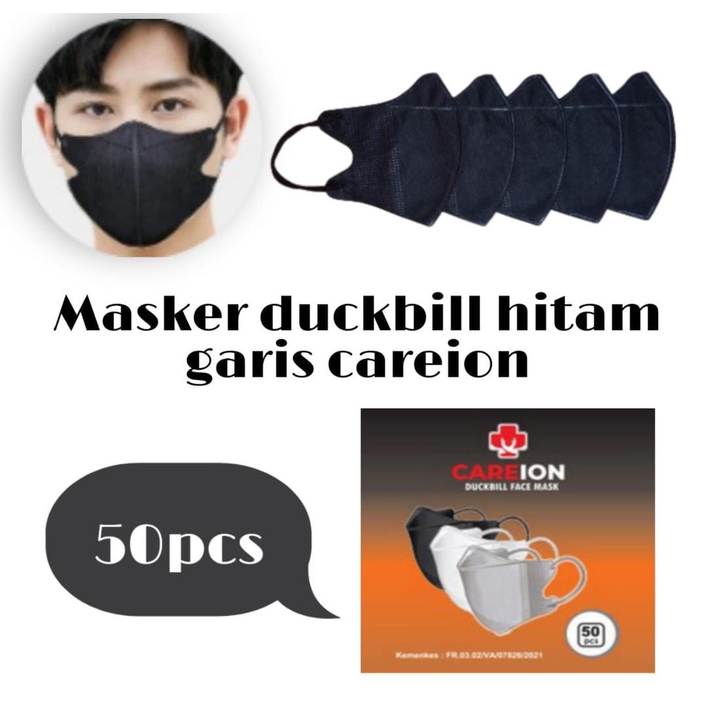 Masker Duckbill Garis Earloop Careion 1 Box isi 50pcs