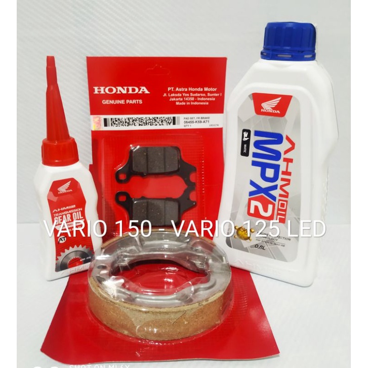 SALE!! PAKET HEMAT OLI MPX2 + AHM GEAR + 1 SET KAMPAS REM VARIO 150 FI/160 - SCOOPY NEW - GENIO