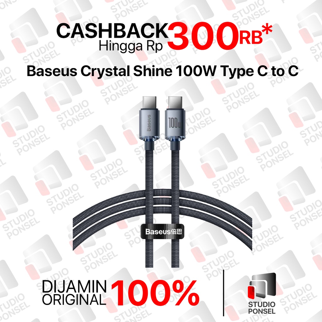 Baseus Crystal Shine Series Fast Charging 100W Type C 1.2m / 2m