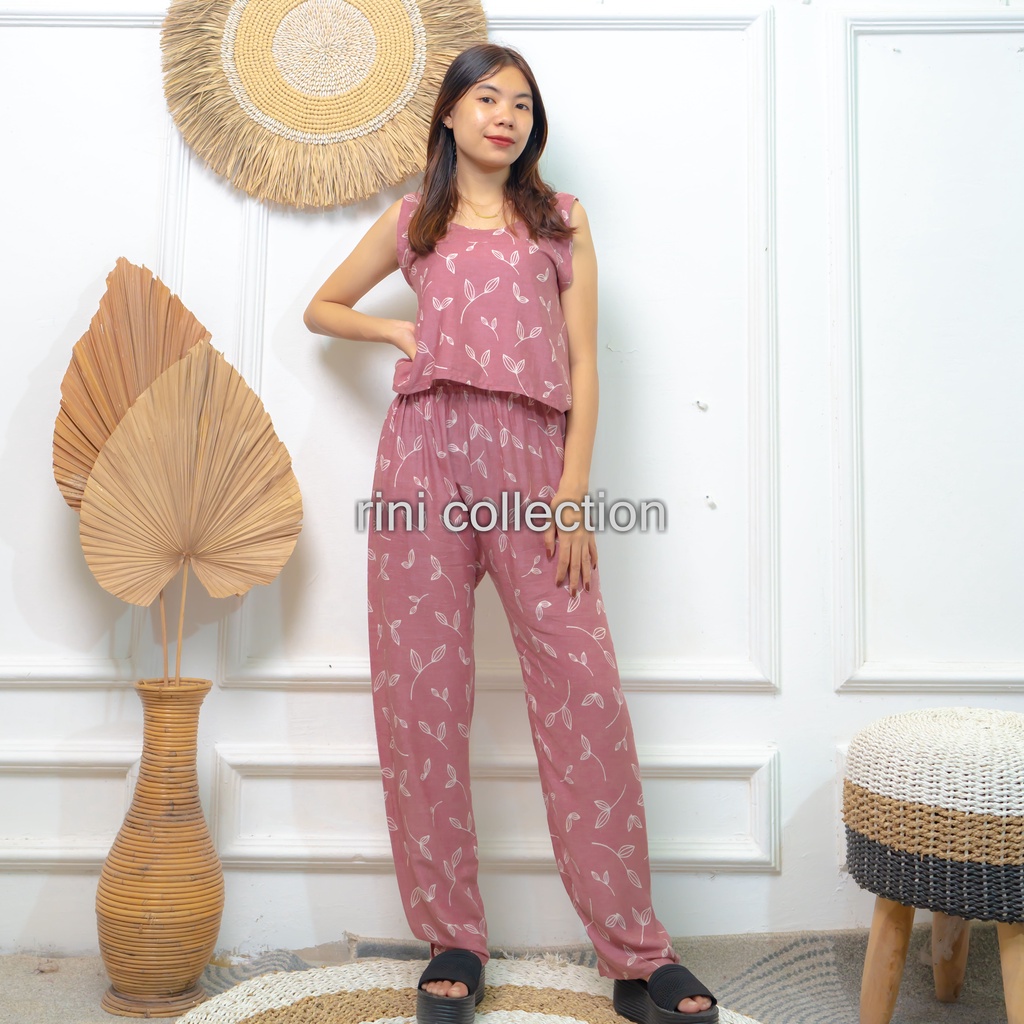 Jumpsuit Cipir Panjang Bunga