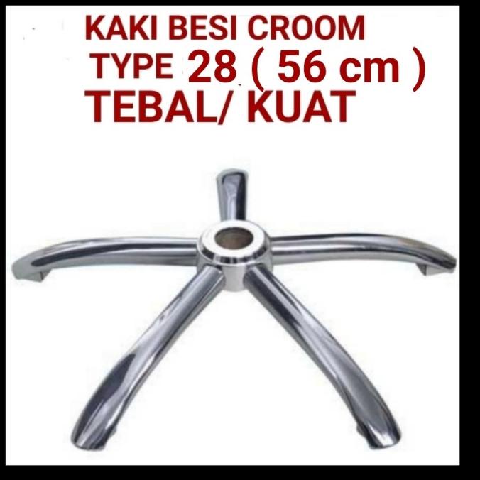 kaki kursi kantor besi chrome, kaki kursi gaming , kaki kursi staff