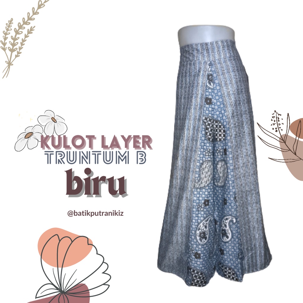 (COD) Celana Wanita Kulot Batik Layer Bawahan Kondangan