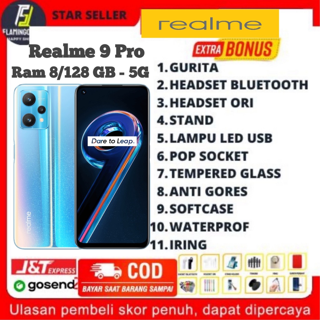 REALME 9 Pro 5G - RAM 6/128 GB & 8/128 GB GARANSI RESMI REALME