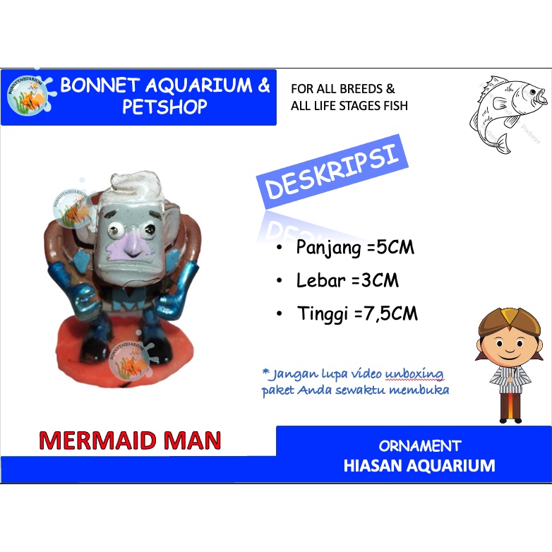 FIBER MAINAN HIAS AQUARIUM MERMAID MAN FIBER HIAS AQUARIUM