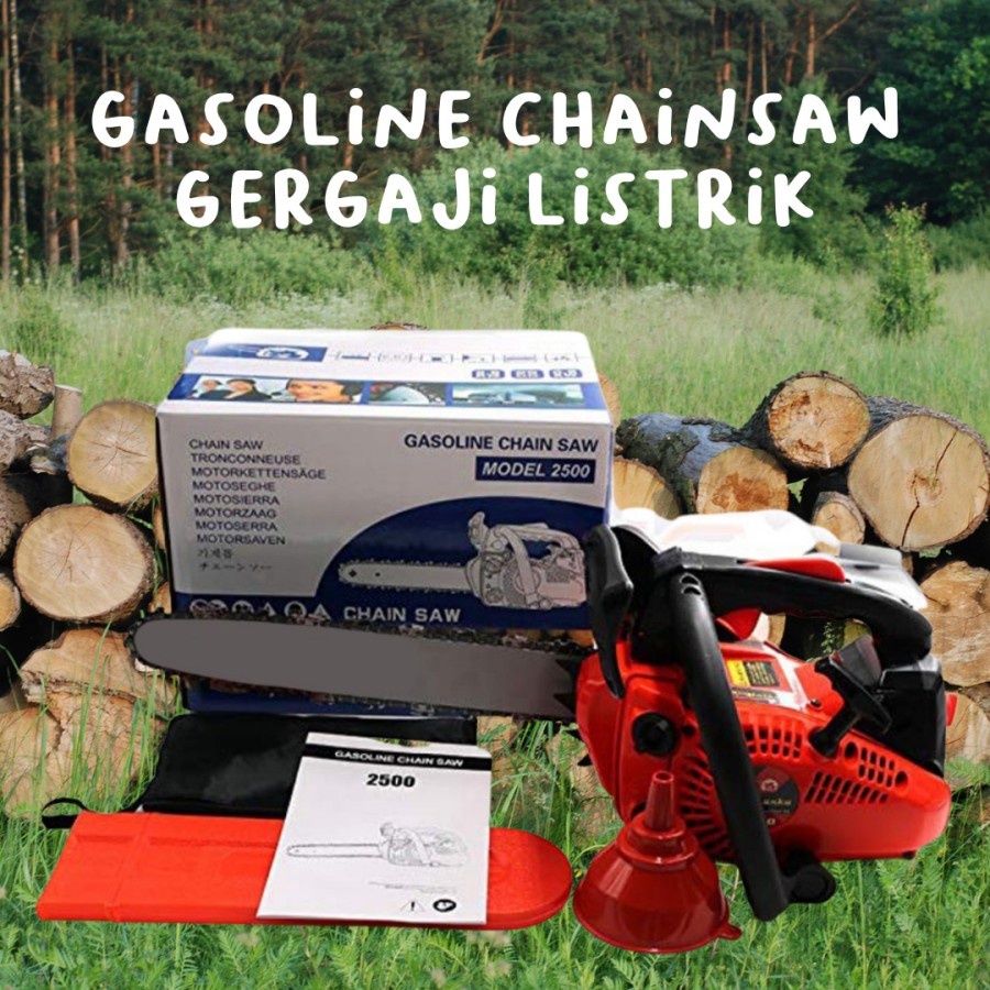 Mesin Gergaji potong kayu / gasoline chainsaw MODEL 2500 CHAIN SAW