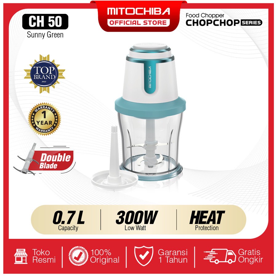 Food Chopper Mitochiba CH 50 CH50 0,7 Liter Blender Bumbu Daging Mito Chopchop Pink Black Blue Purple Gold