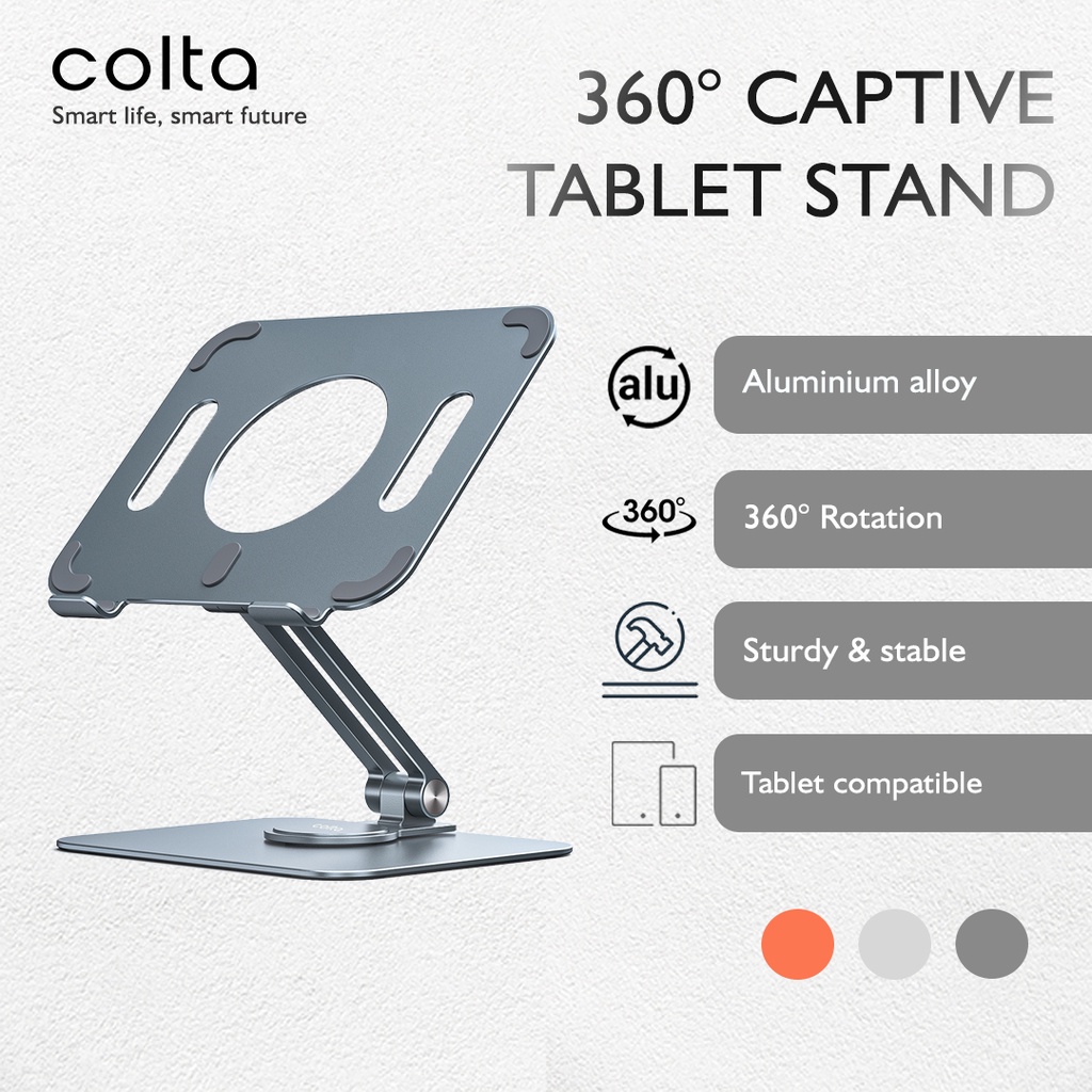 Colta T4 Captive 360 Phone/Tablet Stand Holder Bracket Aluminium Tab Dudukan