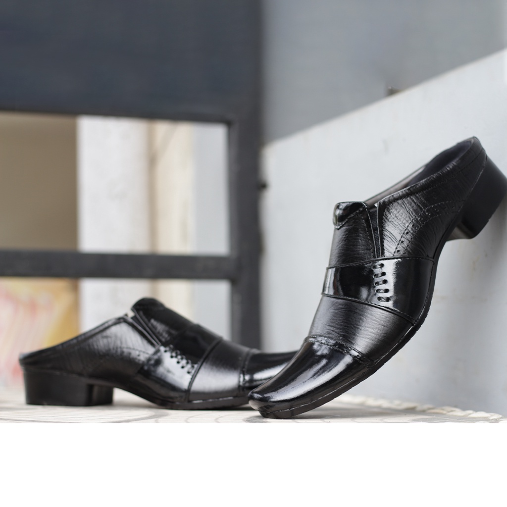 SEPATU PANTOFEL BUSTONG FORMAL PRIA KULIT SAPI ASLI 100%