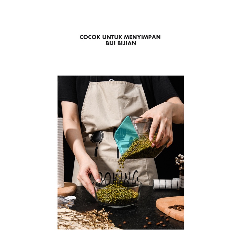 TOPLES KOTAK SNACK KEDAP UDARA | CEREAL CONTAINER | FOOD STORAGE JAR | KONTAINER MAKAN | GRAIN JAR