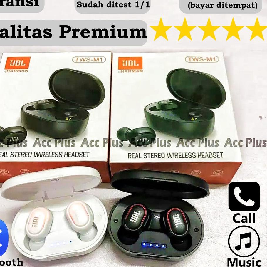 ♨ Headset Earphone TWS M1 Bluetooth True Wireless earbuds TWS-M1 ❉