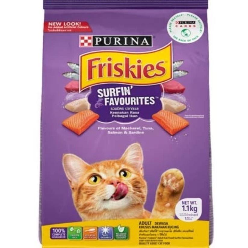 purina friskies adult cat surfin favourites 1,1kg