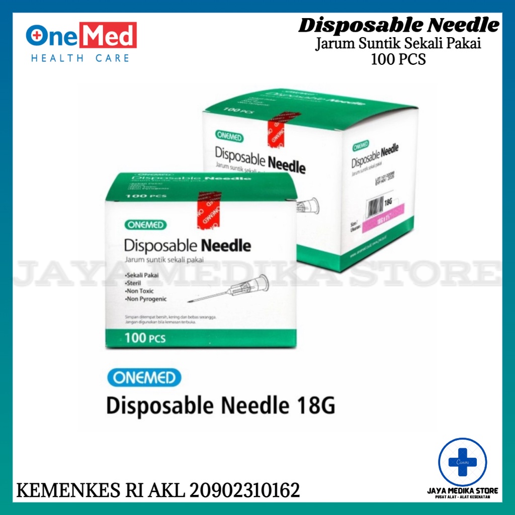 Disposable Needle Onemed - Jarum Suntik Onemed - Needle Onemed - Jarum Needle isi 100'S