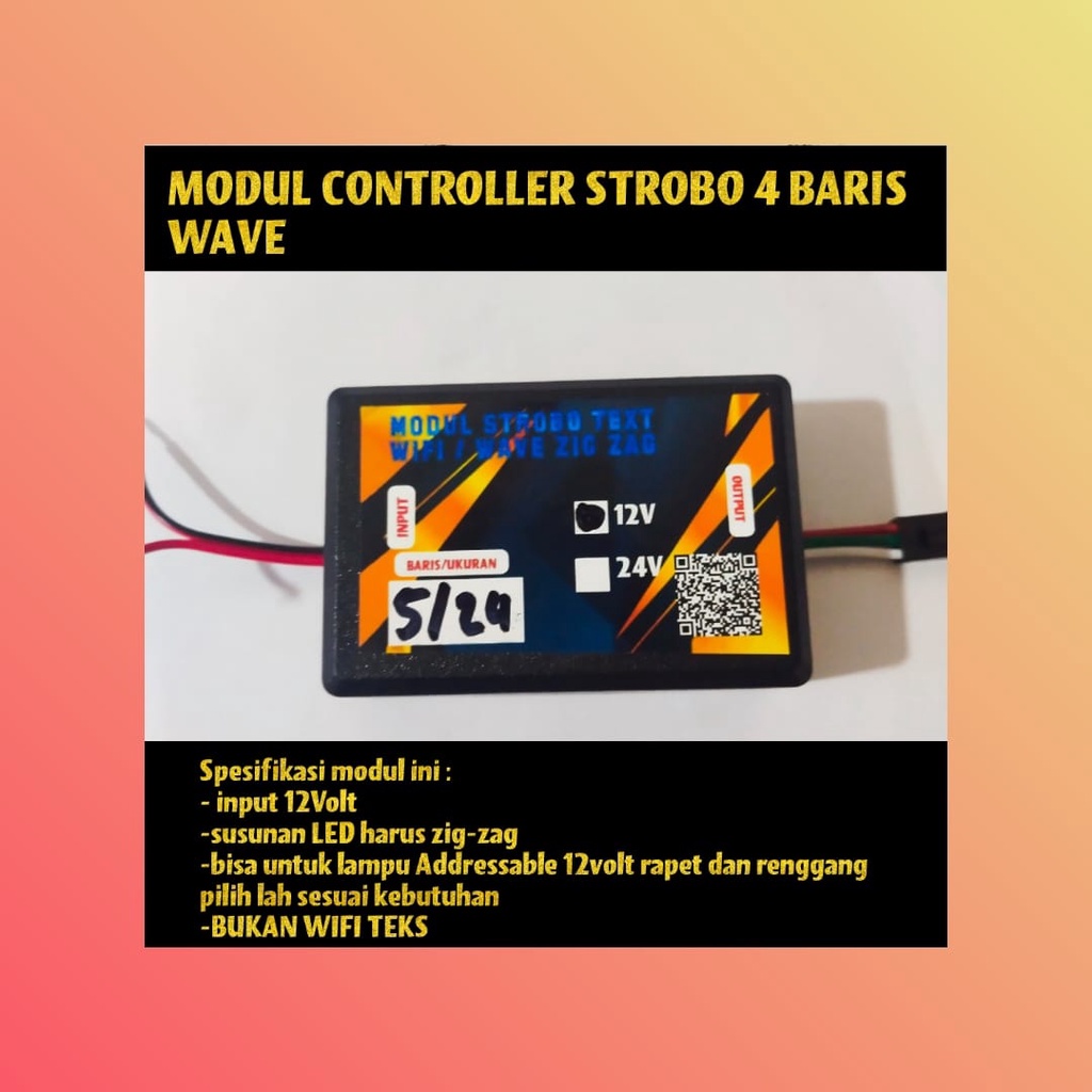 MODUL CONTROLLER STROBO 4 BARIS WAVE RAINBOW ZIGZAG
