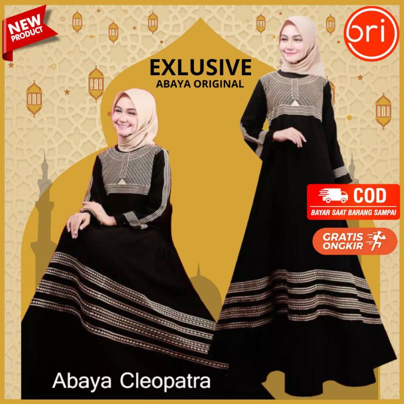 Baju Muslim Gamis Abaya dress Wanita  Hitam Polos Arab Turki Bodir Mewah Terbaru Remaja ibu ibu kond