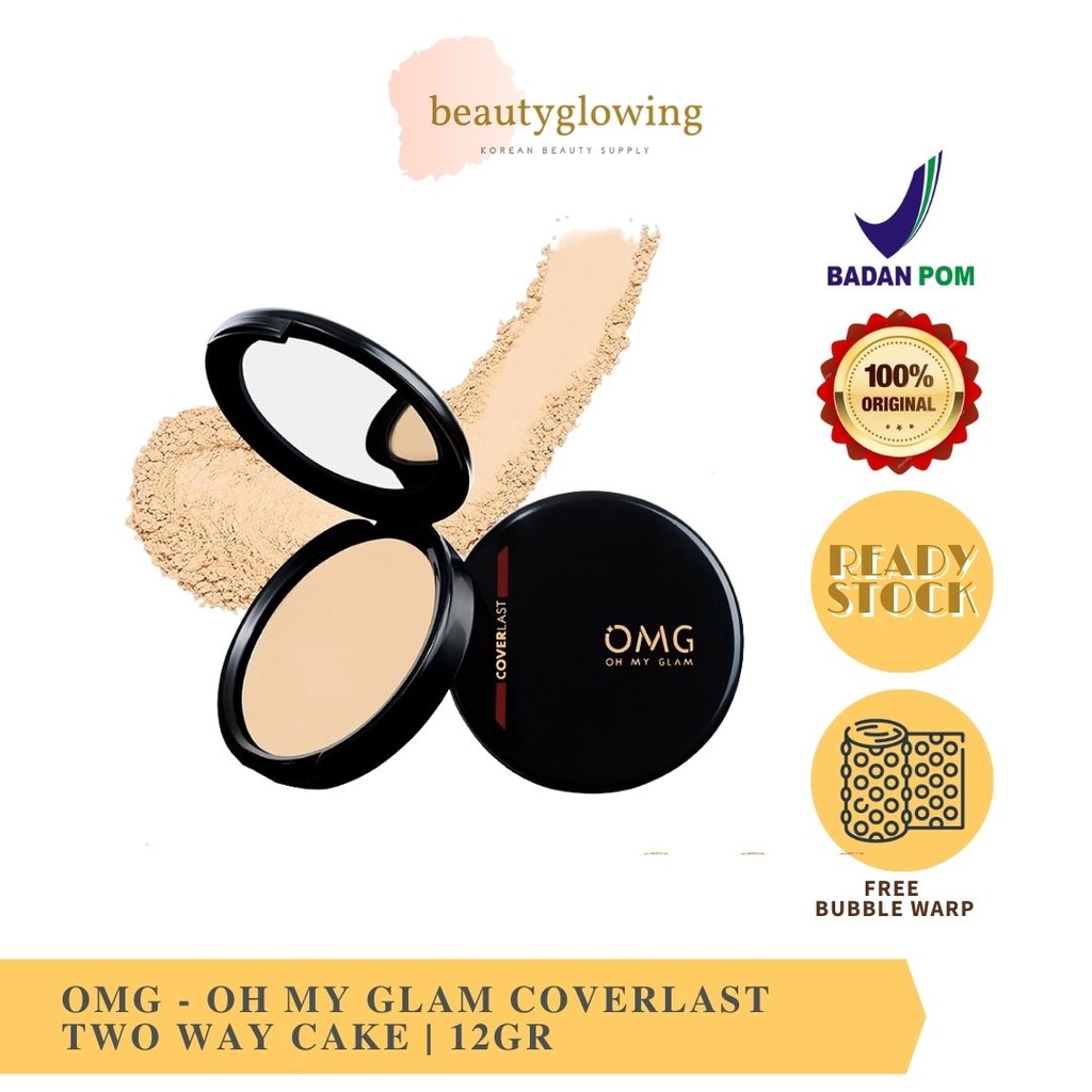 OMG Oh My Glam Coverlast Two Way Cake SPF 20 PA+++ TWC BEDAK WAJAH awet tahan lama |  OMG TWC 21W LIGHT OMG TWC 32N NATicon-tick-bold OMG TWC 21W SAND