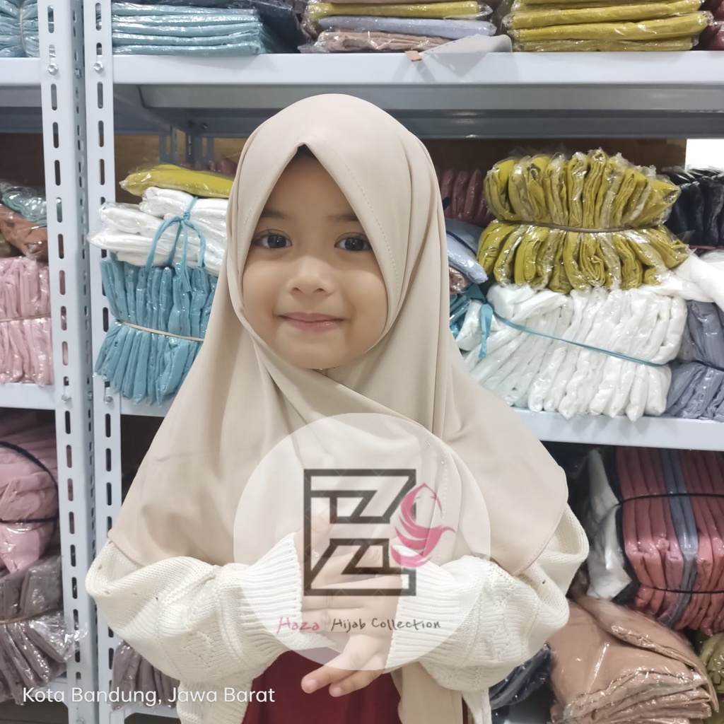 Hijab Anak CAMILA Instan Jersey | Jilbab Segitiga Instan Anak Jersey | Hijab Pashmina Instan Anak
